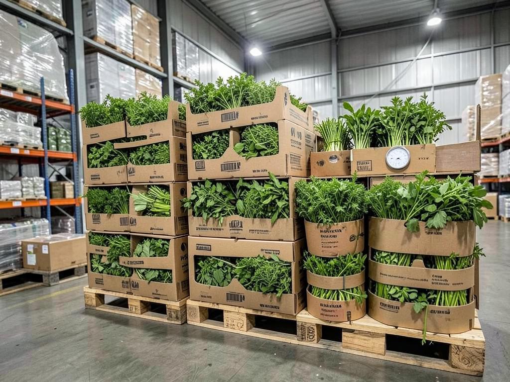 Cold chain handling of fresh herb consignments