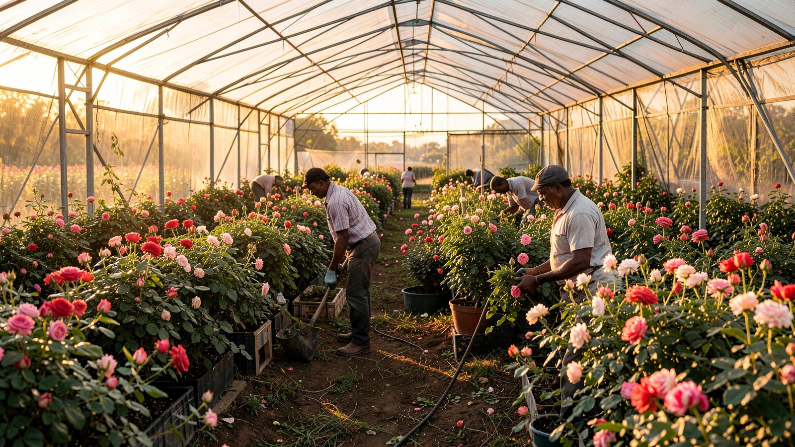 Kenyan farm growing fresh export produce